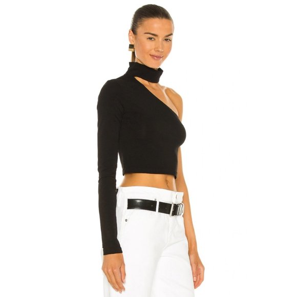 NWT Revolve Cotton Citizen The Brisbane Cutout Turtleneck Top, Black, Size Small - Picture 3 of 7